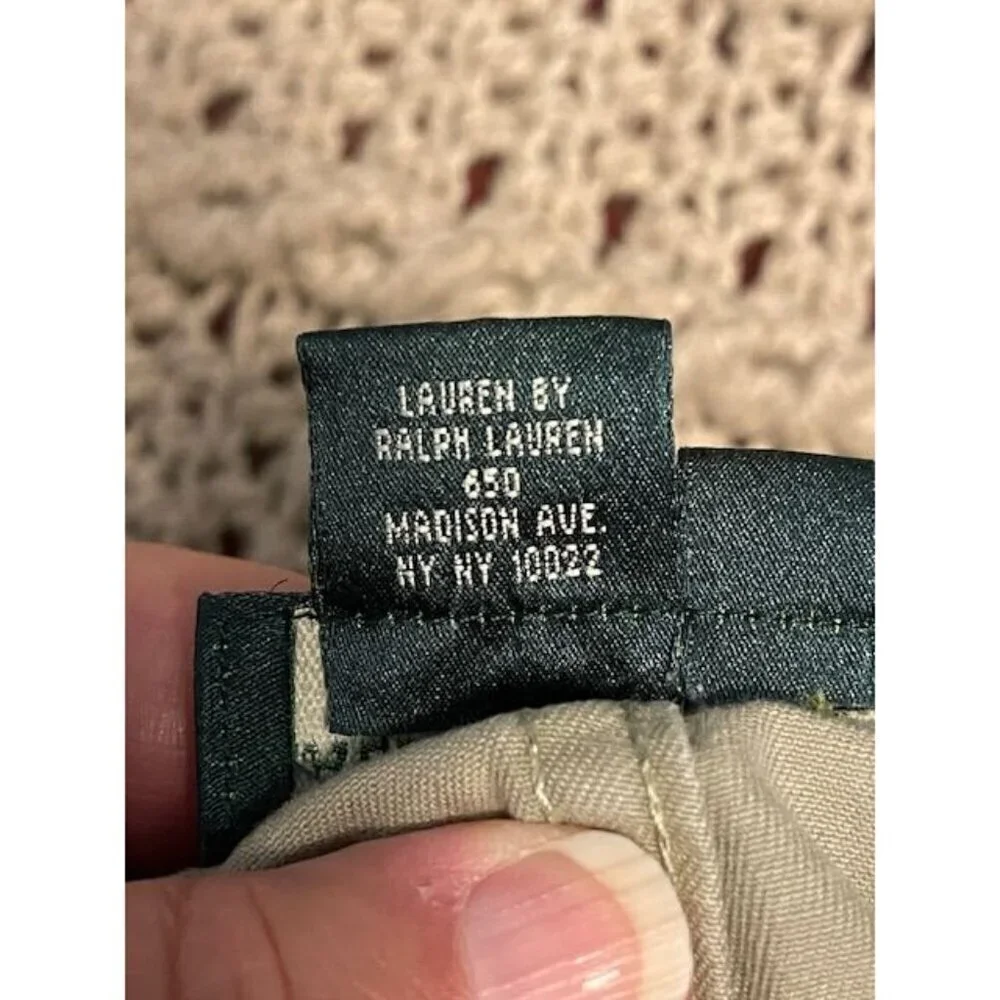 Lauren Jeans Co. Ralph Lauren Women's Beige Cotton‎ Pants Size 10